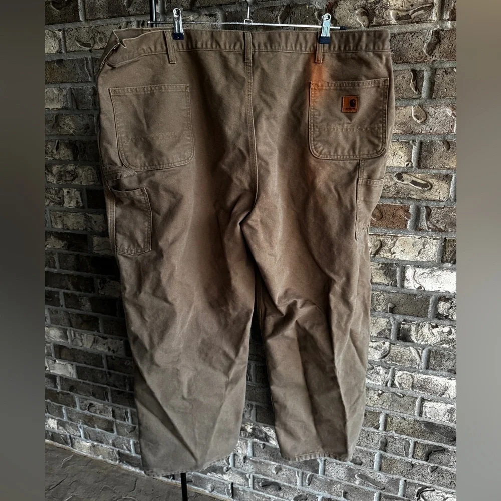 Carhartt RN#14806 Cargo Work Utility Carpenter Pants 50x32 Brown Loose Orig Fit